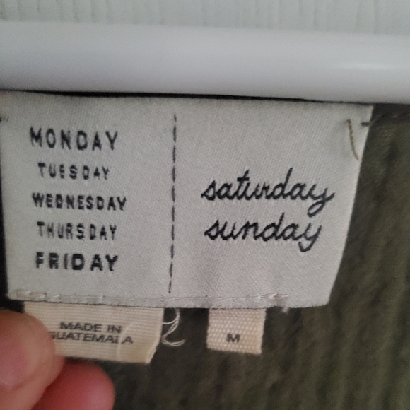 Anthropology Saturday Sunday Vneck Olive Green Womans Dress, Size Medium - Picture 6 of 6